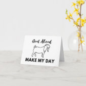 Humor Geitenvlees: Ga (at) vooruit, maak mijn dag  Kaart (Gele Bloem)