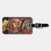 Humor, Gekke en grappig Victoriaans Lady Pig Bagagelabel (Voorkant horizontaal)
