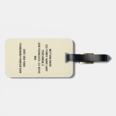 Humor, Gekke en grappig Victoriaans Lady Pig Bagagelabel (Achterkant horizontaal)