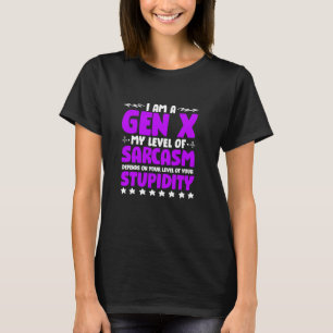 Humor Generation X niveau van sarcasme Grappig Gen T-shirt