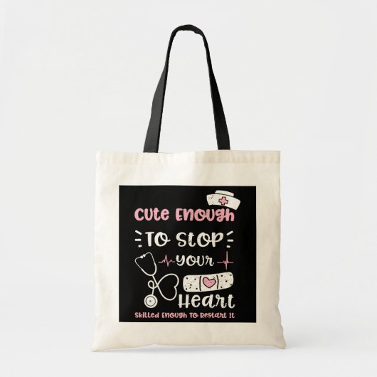 Humor genoeg om uw hart te stoppen tote bag (Voorkant)