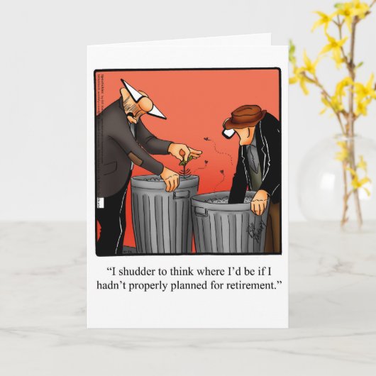 Humor gepensioneerd Gefeliciteerd Wenskaart Kaart (Gele Bloem)