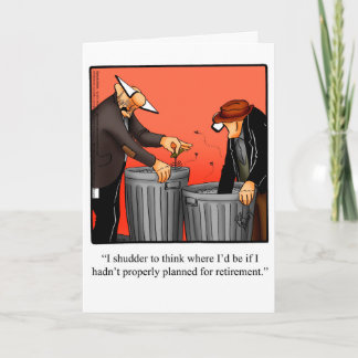 Humor gepensioneerd Gefeliciteerd Wenskaart Kaart
