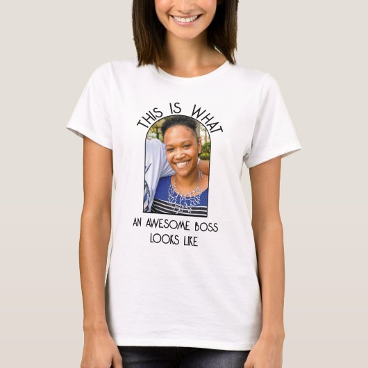 Humor GEWELDIGE BAAS ZIET ERUIT ALS Photo Employee T-shirt (Voorkant)