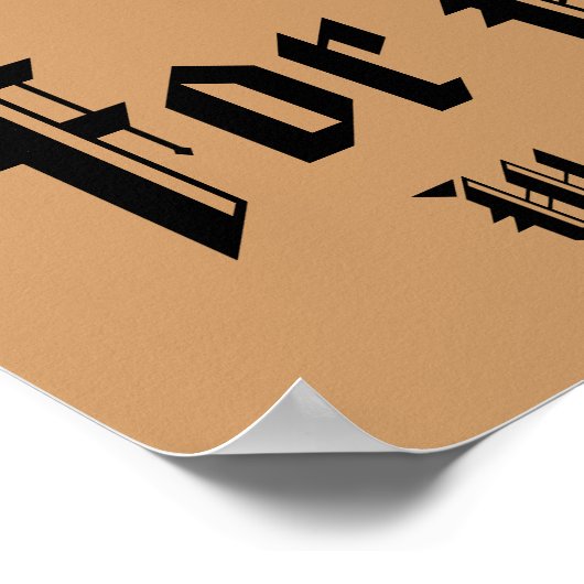 Humor Gewenst Poster op maat (Hoek)