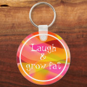 Humor gezegde sinaasappel Sleutelhanger lachen en  (Voorkant)