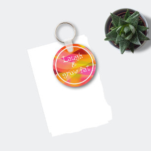 Humor gezegde sinaasappel Sleutelhanger lachen en