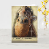 humor giraffe-neus kaart (Gele Bloem)