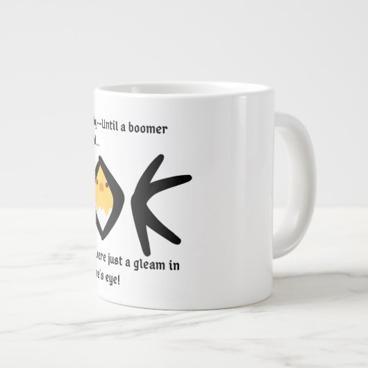Humor "Gleam in Eye" Fun Cup Mok 20 oz Boomeranged (Voorkant rechts)