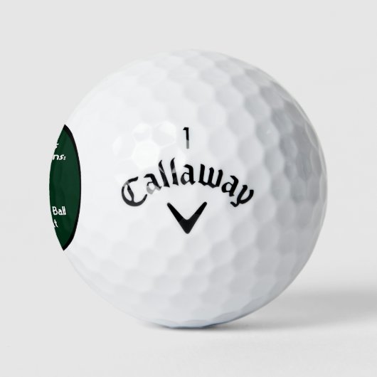 Humor Golfers Instructies Golfballen (Logo)