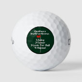 Humor Golfers Instructies Golfballen (Voorkant)