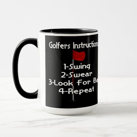 Humor Golfers Instructies Mok (Links)