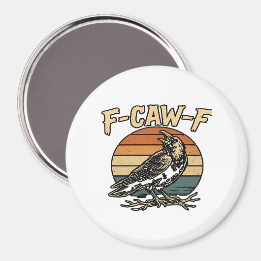 Humor Gothic F Caw F Funny Crow Creative Style Magneet (Voorkant / Achterkant)