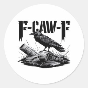 Humor Grappig F Kraai F Gotische Kraai Esthetiek Ronde Sticker