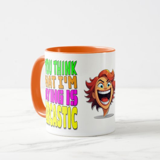 Humor Grappig Sarcastisch Commentaar Vrouw Cartoon Mok (Voorkant links)