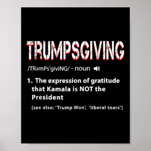 Humor Grappig Trump Trumpsgiving Turkije Dag Thank Poster