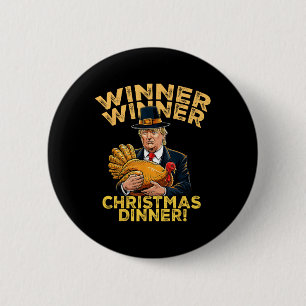 Humor Grappig Trump Winnaar Kerstdiner X Ronde Button 5,7 Cm
