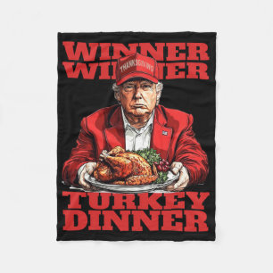 Humor Grappig Trump Winnaar Winnaar Kaledijn Diner Fleece Deken
