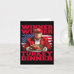 Humor Grappig Trump Winnaar Winnaar Kaledijn Diner Kaart