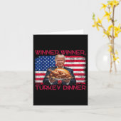 Humor Grappig Trump Winnaar Winnaar Kaledoen Dan Kaart (Gele Bloem)