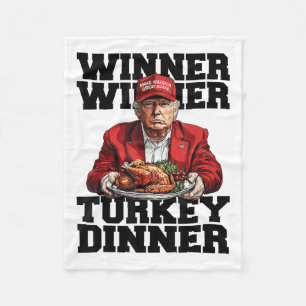 Humor Grappig Trump Winner Turkije Diner dan Fleece Deken