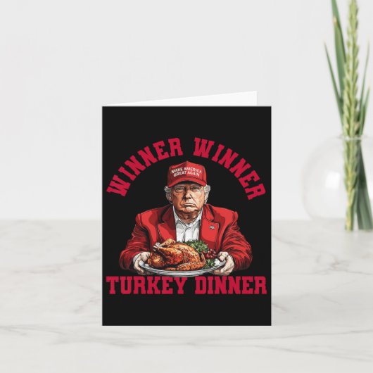 Humor Grappig Trump Winner Turkije Diner dan Kaart (Voorkant)