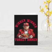 Humor Grappig Trump Winner Turkije Diner dan Kaart (Gele Bloem)