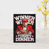 Humor Grappig Trump Winner Turkije Diner dan Kaart (Gele Bloem)