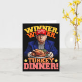 Humor Grappig Trump Winner Turkije Diner dan Kaart (Gele Bloem)