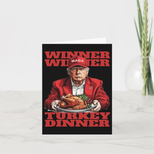 Humor Grappig Trump Winner Turkije Diner dan Kaart (Voorkant)