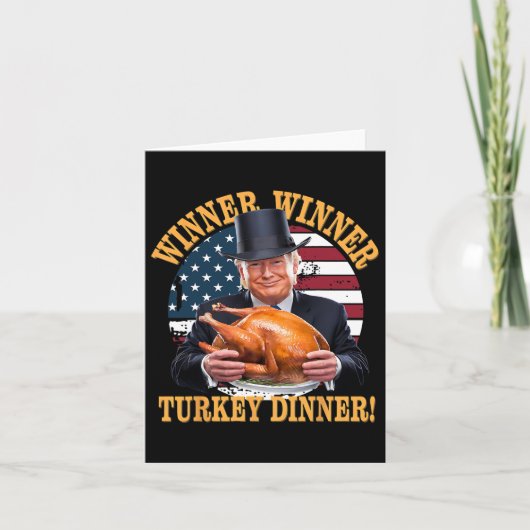 Humor Grappig Trump Winner Turkije Diner dan Kaart (Voorkant)