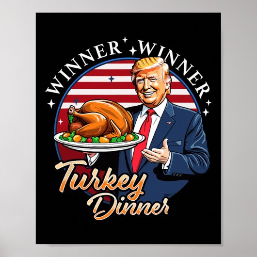 Humor Grappig Trump Winner Turkije Diner dan Poster (Voorkant)