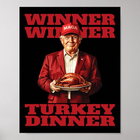 Humor Grappig Trump Winner Turkije Diner dan Poster (Voorkant)