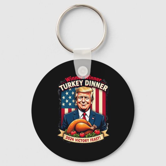 Humor Grappig Trump Winner Turkije Diner dan Sleutelhanger (Voorkant)