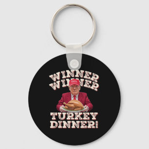 Humor Grappig Winnaar Winnaar Kalkoen Diner Dankze Sleutelhanger
