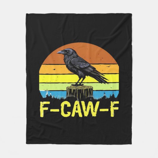 Humor Grappige Kraai F-Caw-F Gotisch Fleece Deken (Voorkant)