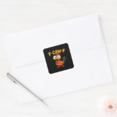 Humor Grappige Kraai F-Caw-F Gotisch Vierkante Sticker (Envelop)