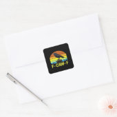 Humor Grappige Kraai F-Caw-F Gotisch Vierkante Sticker (Envelop)