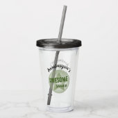 Humor Green Star Geweldige Sauce - Aangepaste naam Acryl Drinkbeker (Achterkant)