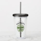 Humor Green Star Geweldige Sauce - Aangepaste naam Acryl Drinkbeker (Voorkant)