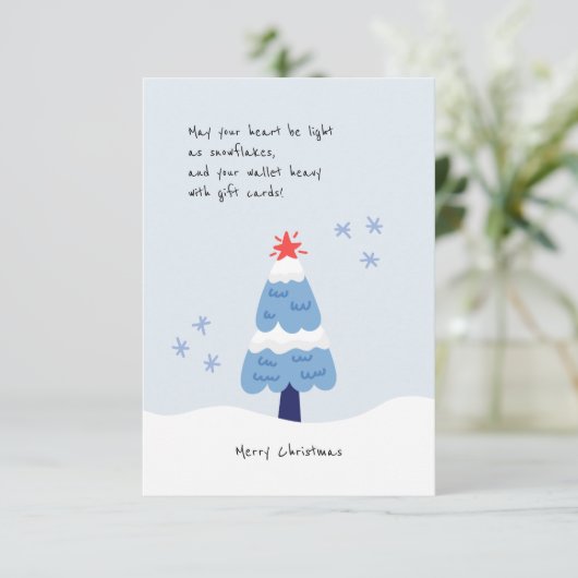 Humor Groet Xmas Tree Vakantie Aangepaste Kaart (Staand voorkant)