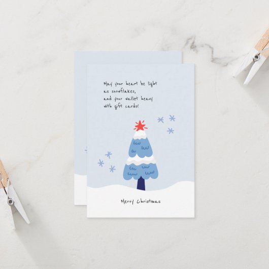 Humor Groet Xmas Tree Vakantie Aangepaste Kaart (Voorkant / Achterkant in situ)