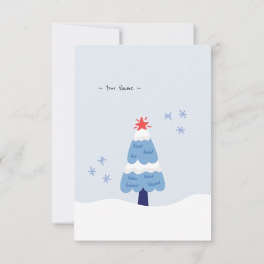 Humor Groet Xmas Tree Vakantie Aangepaste Kaart (Achterkant)