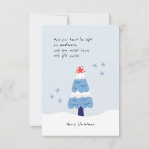 Humor Groet Xmas Tree Vakantie Aangepaste Kaart