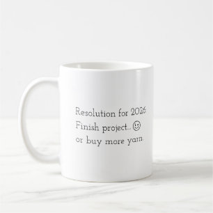 Humor Haak Resolutie voor 2026 Mok