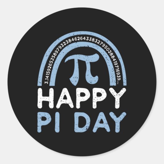 Humor Happy Pi Day Pi Day Gezegden Ronde Sticker (Voorkant)