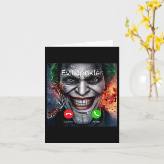 Humor Horror Inkomende Oproep Van Boze Jonkler Hal Kaart (Gele Bloem)