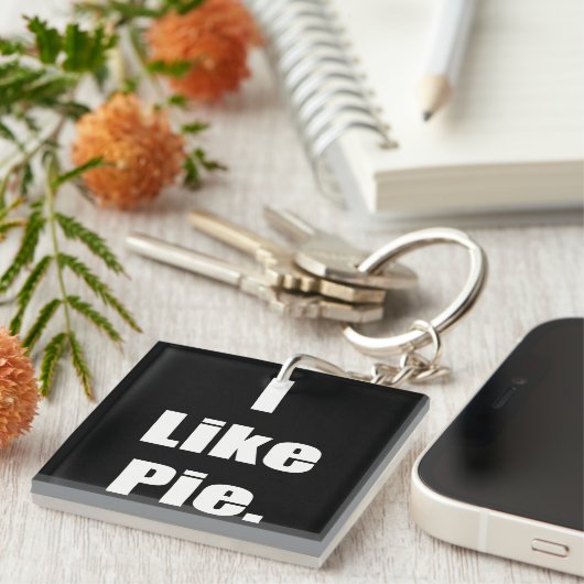 Humor Ik hou van Pie Meme Sleutelhanger (Voorkant Rechts)