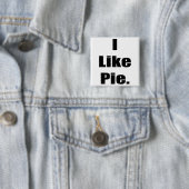 Humor ik hou van Pie Vierkante Button 5,1 Cm (In situ)