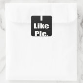 Humor Ik hou van taart Meme Vierkante Sticker (Tas)